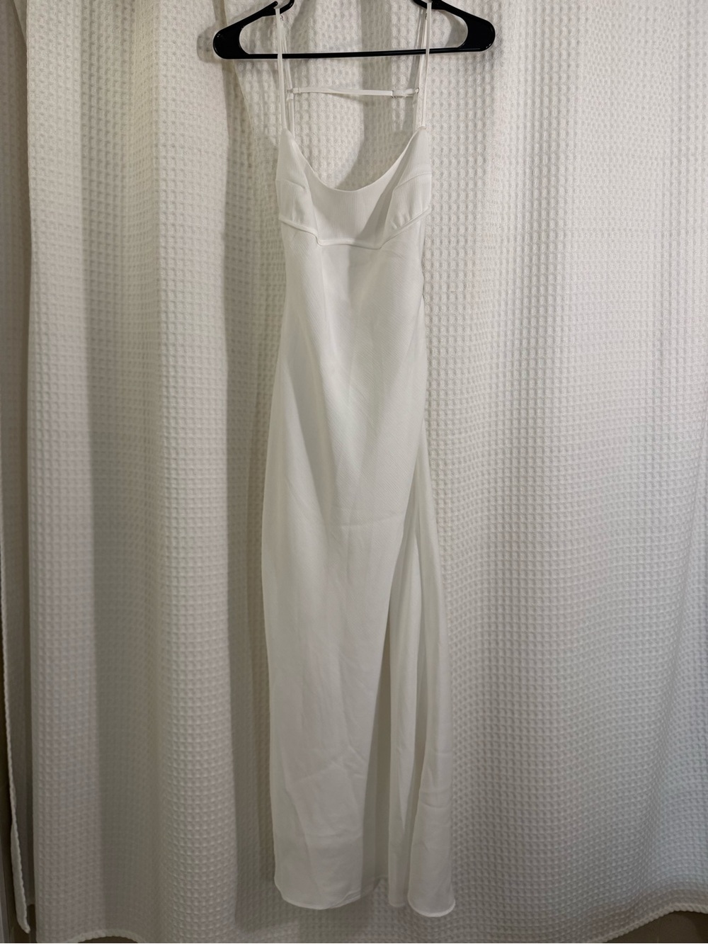 H&M White Spaghetti-Strap Maxi Slip Dress
